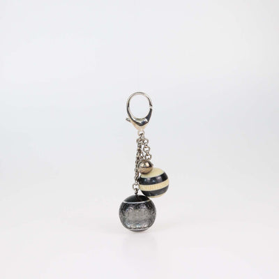 Louis Vuitton Black,Silver Resin Monogram Mini Lin Key Holder/Bag Charm