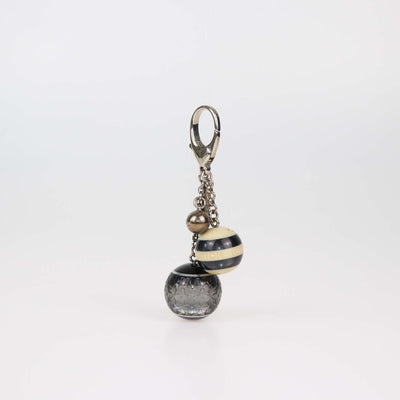 Louis Vuitton Black,Silver Resin Monogram Mini Lin Key Holder/Bag Charm