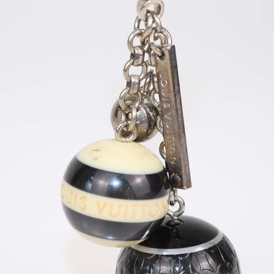 Louis Vuitton Black,Silver Resin Monogram Mini Lin Key Holder/Bag Charm