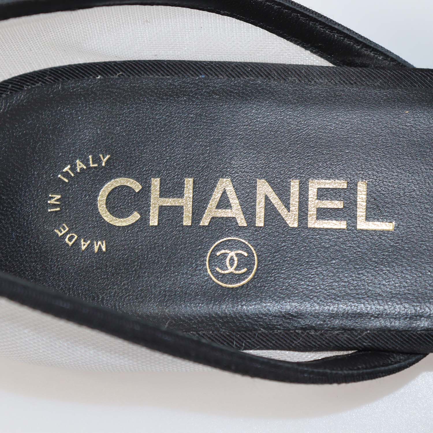 Chanel Black Mesh and Fabric Bow Mary Jane Cap Toe Flats