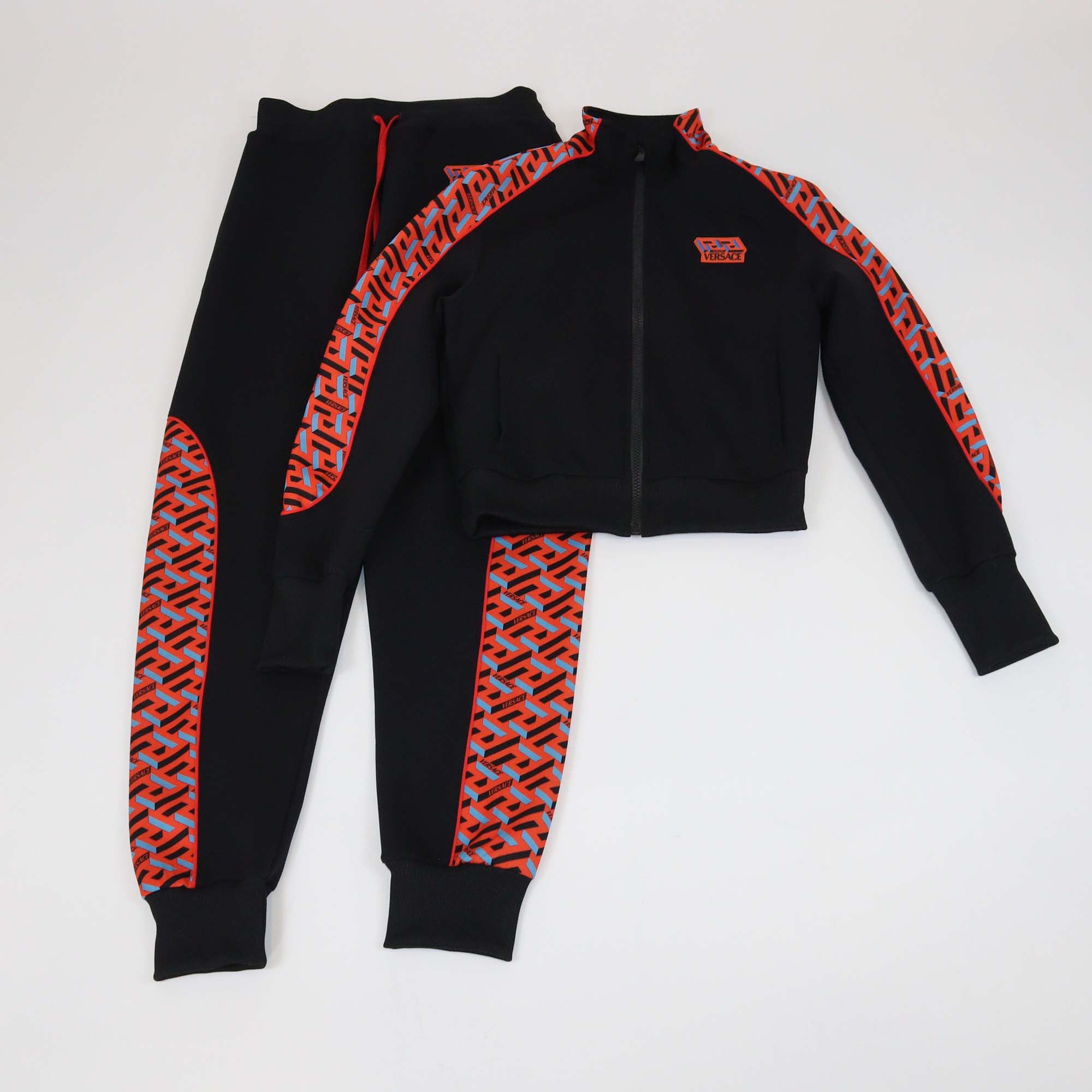 Versace Multicolor Greca Print Polyester Tracksuit Set