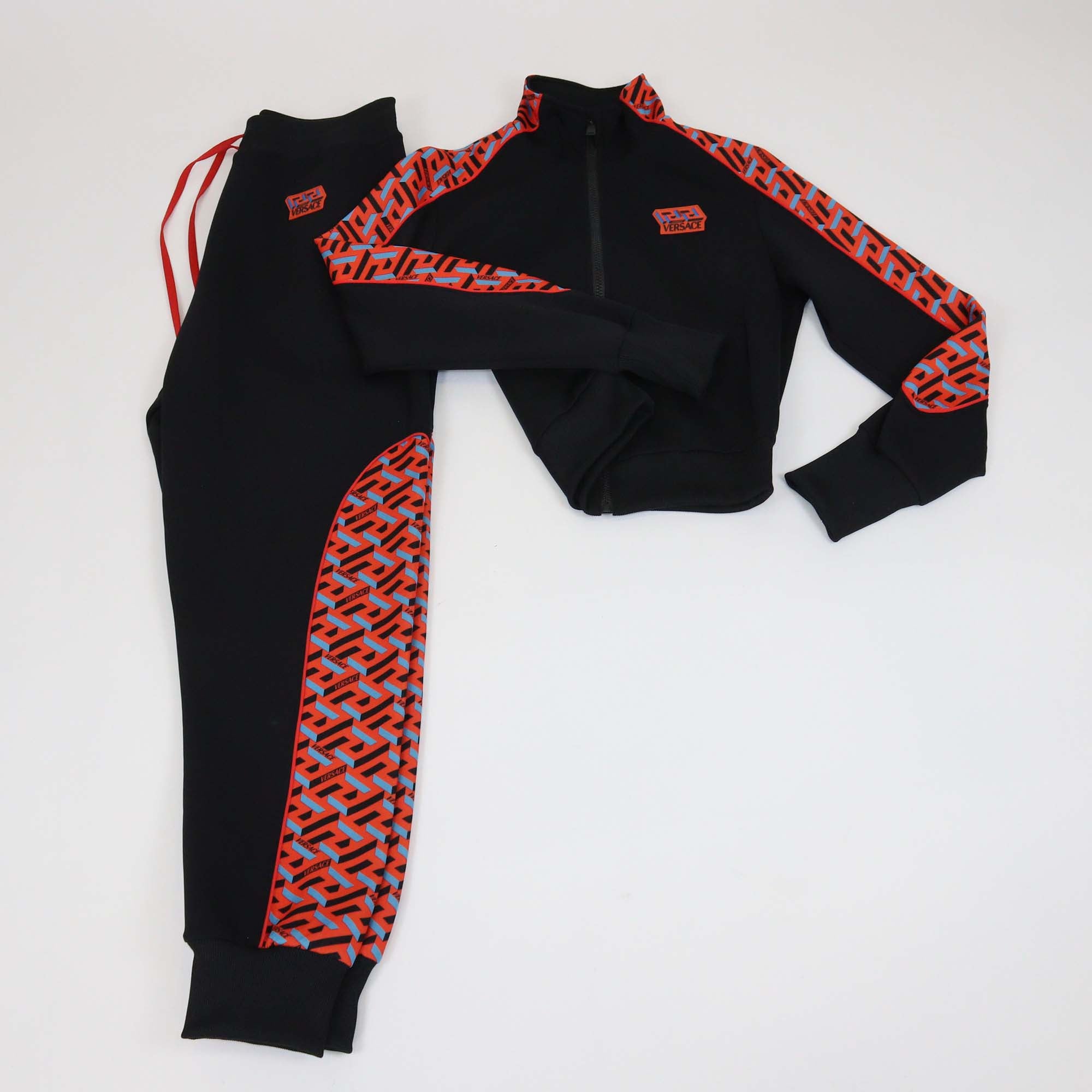 Versace Multicolor Greca Print Polyester Tracksuit Set