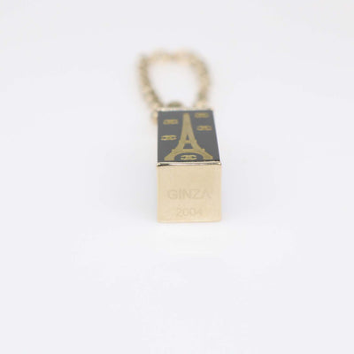 Chanel Black Enamel Eiffel Tower Bag Charm
