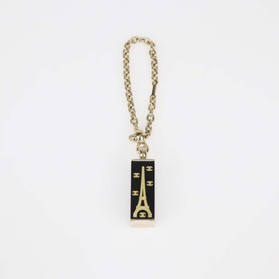 Chanel Black Enamel Eiffel Tower Bag Charm