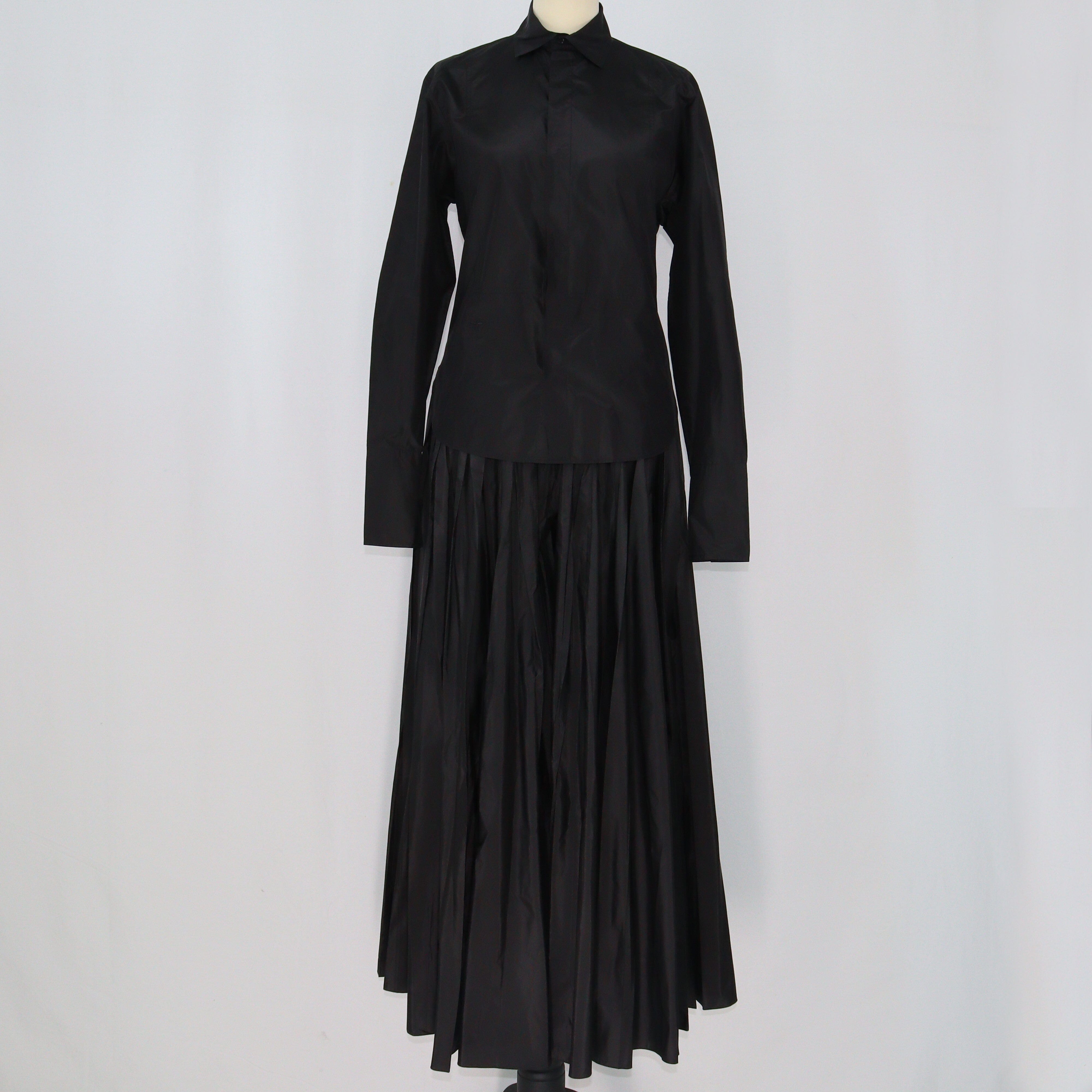 Black Bee Embroidery Shirt & Pleated Trouser Set Clothing Christian Dior 