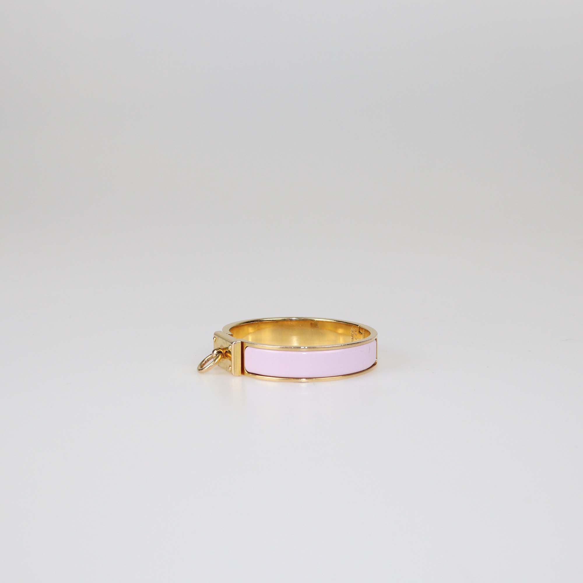 Hermes Gold Plated Enamel Clic Anneau Bracelet