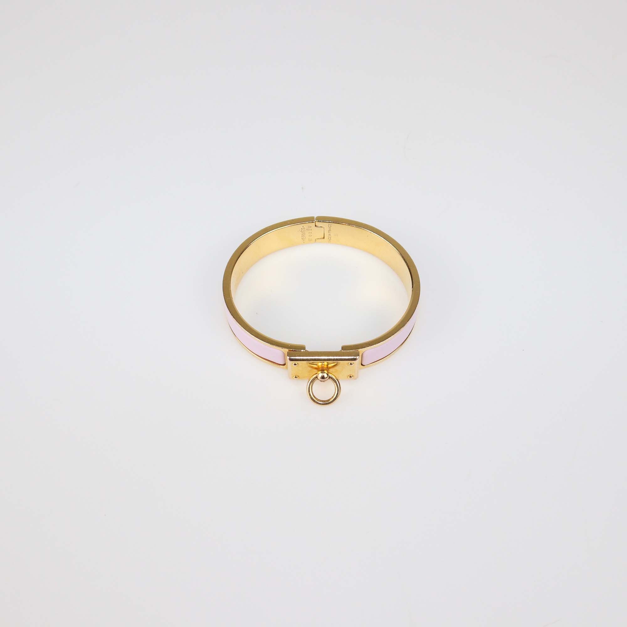Hermes Gold Plated Enamel Clic Anneau Bracelet