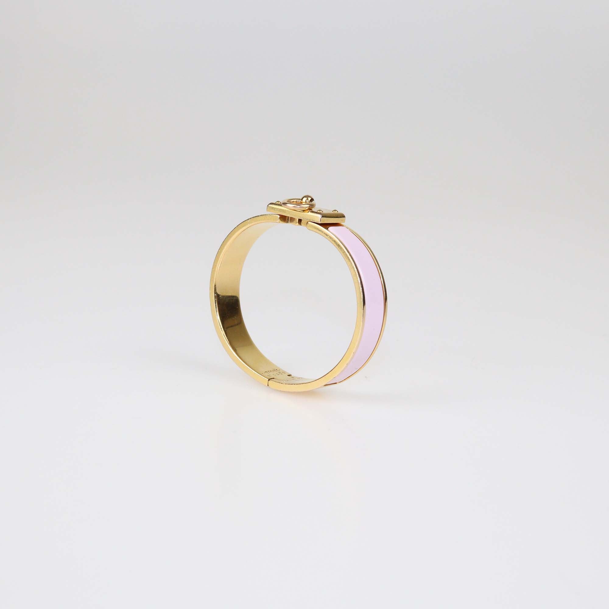 Hermes Gold Plated Enamel Clic Anneau Bracelet
