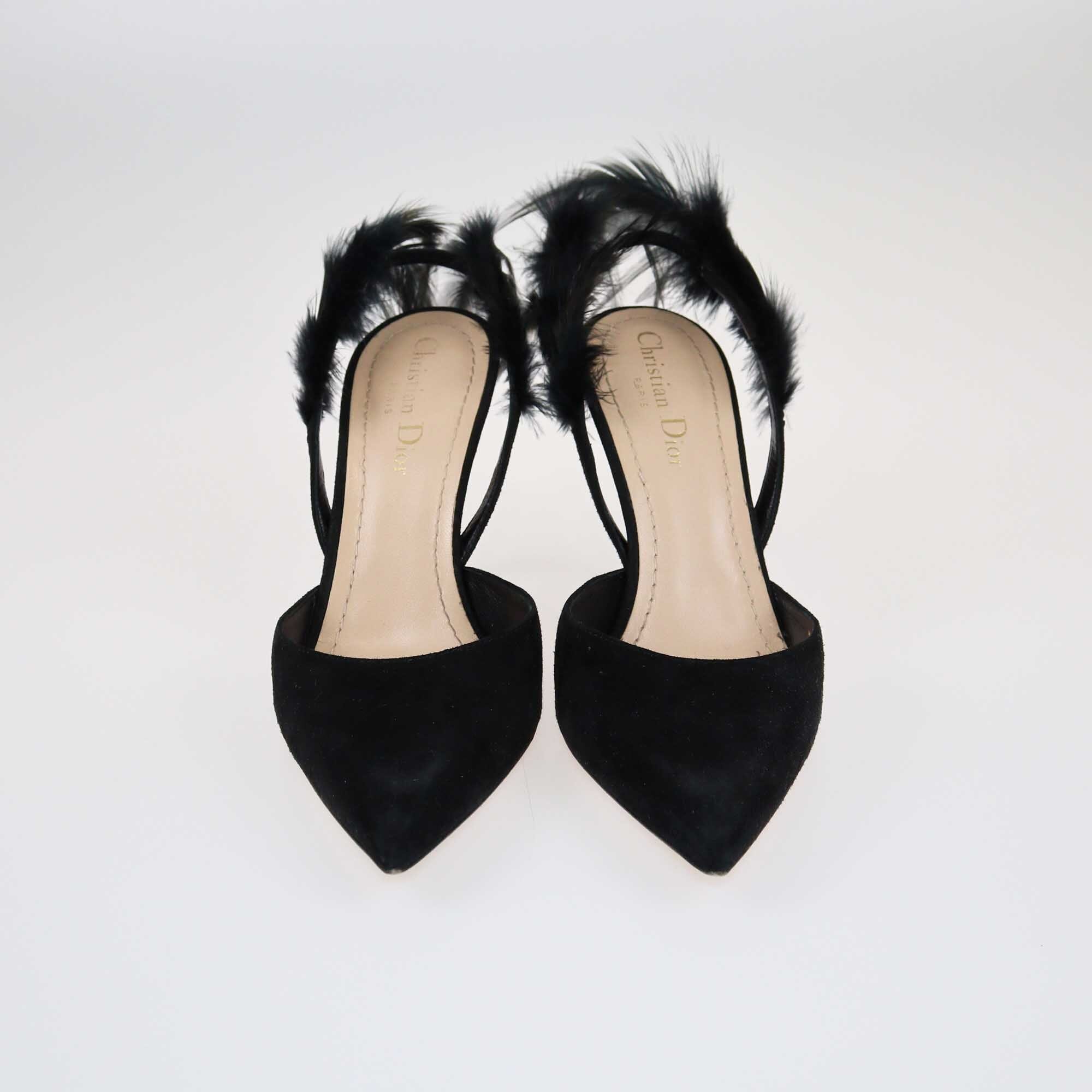 Dior Black Ethnie Slingback Sandals Shoes Christian Dior 