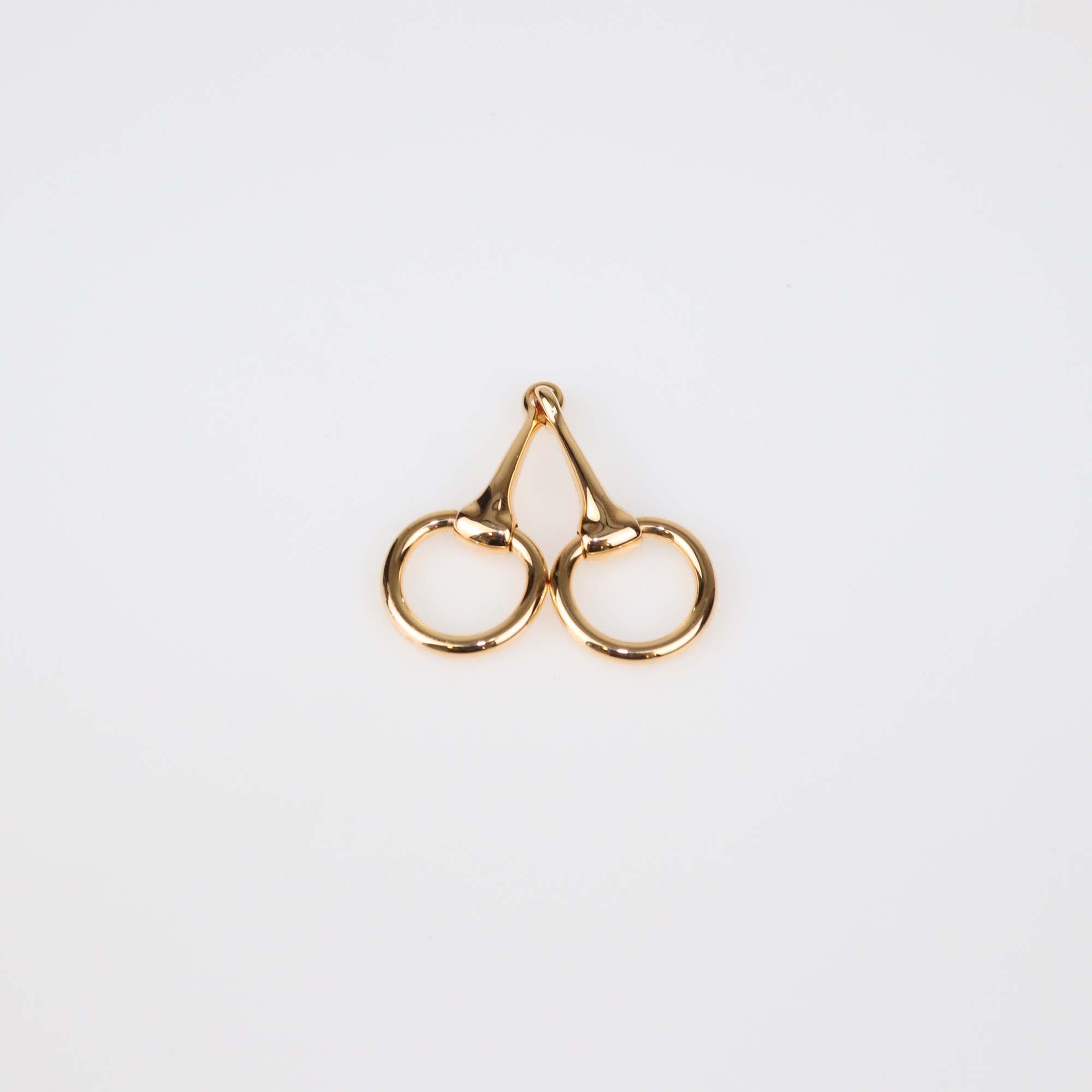 Hermes Mini Mors Rose Gold Tone Twilly Ring