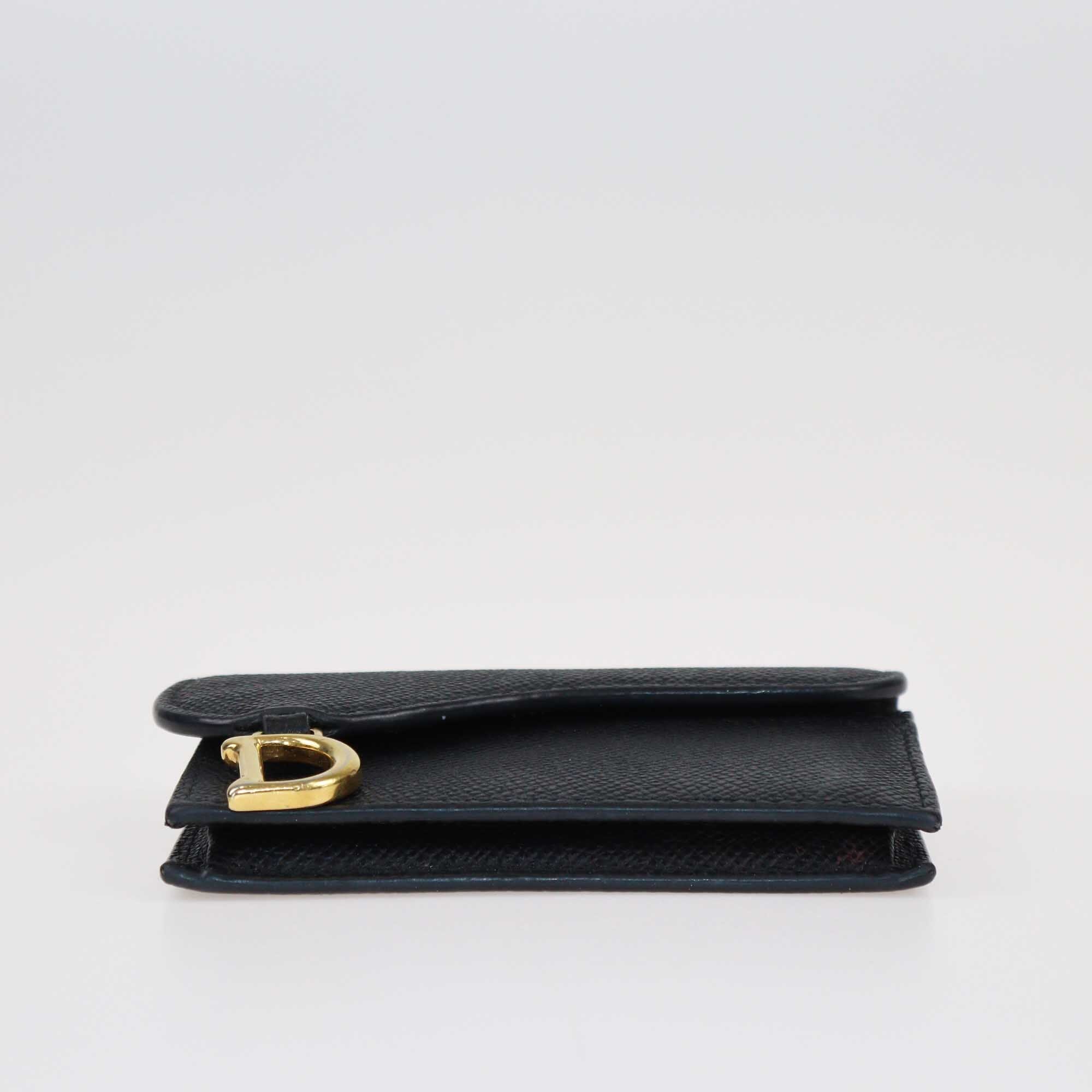 Dior Black Saddle Card Holder Accessories Christian Dior 