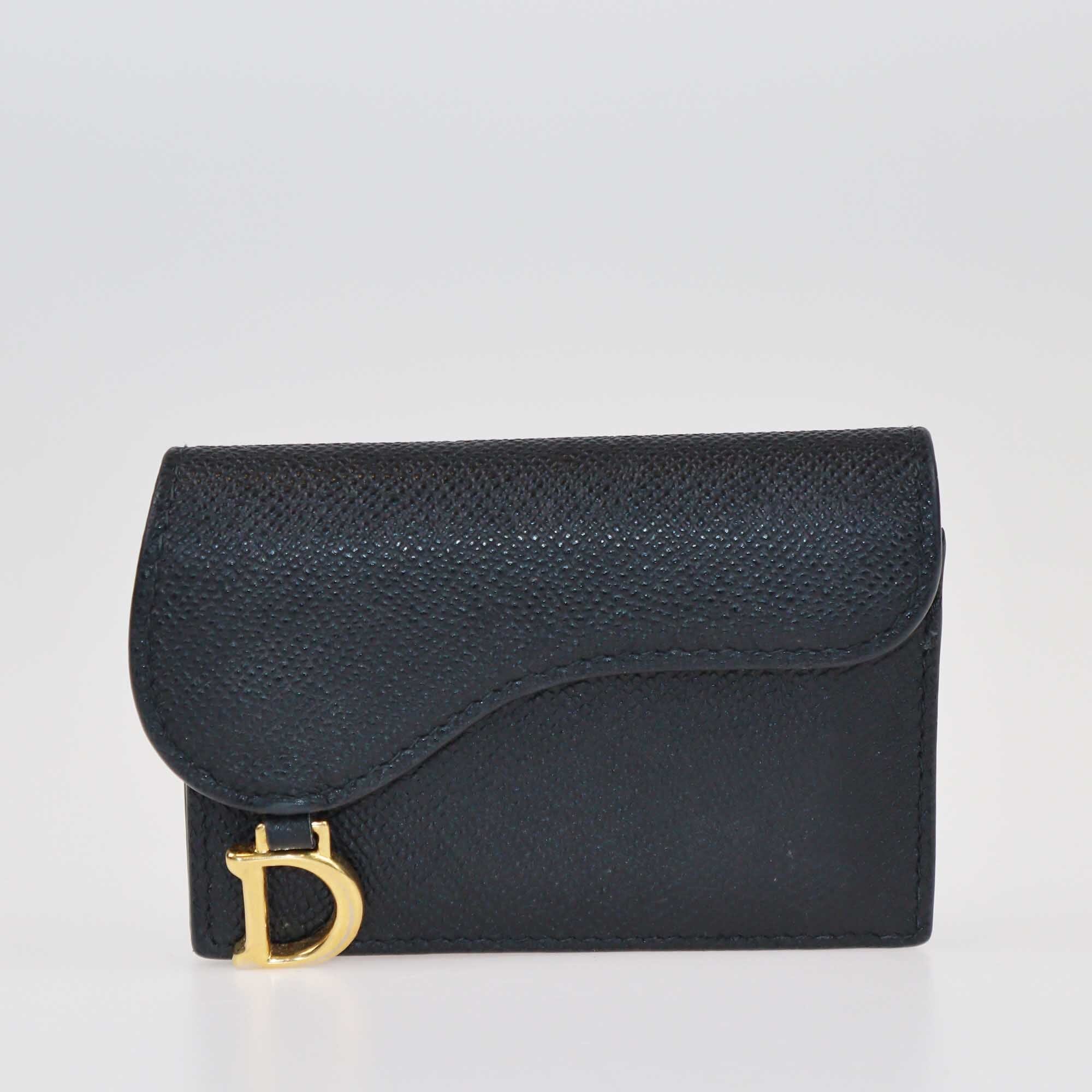 Dior Black Saddle Card Holder Accessories Christian Dior 