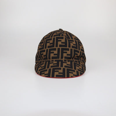 Fendi Tobacco FF Baseball Cap Womens Fendi 