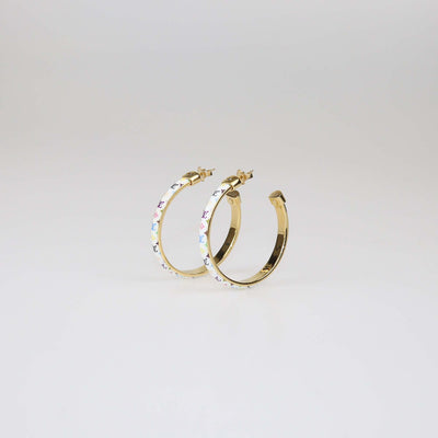 Louis Vuitton x Takashi Murakami Toile Gold Tone Hoop Earrings