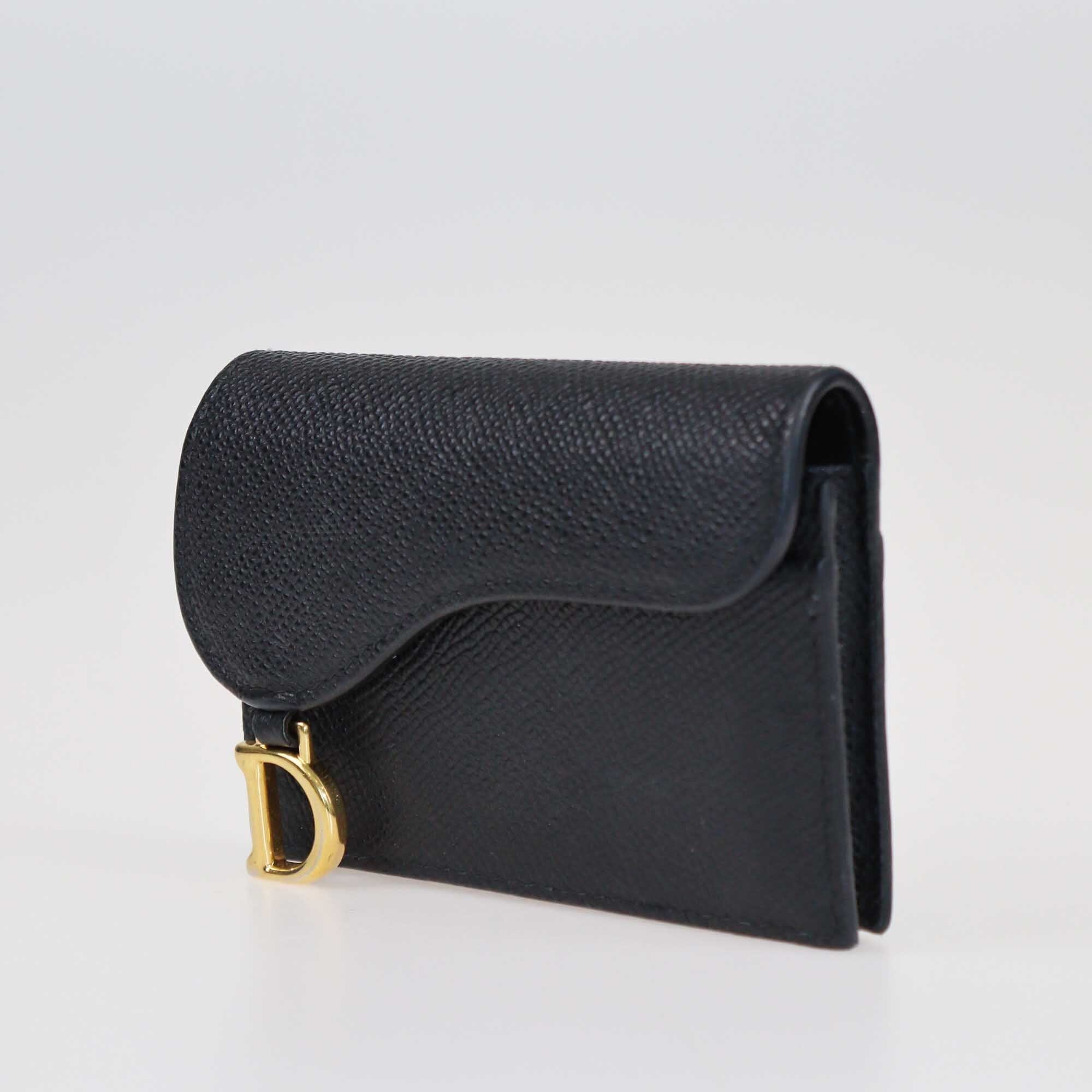 Dior Black Saddle Card Holder Accessories Christian Dior 