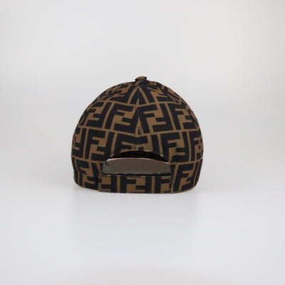 Fendi Tobacco FF Baseball Cap Womens Fendi 