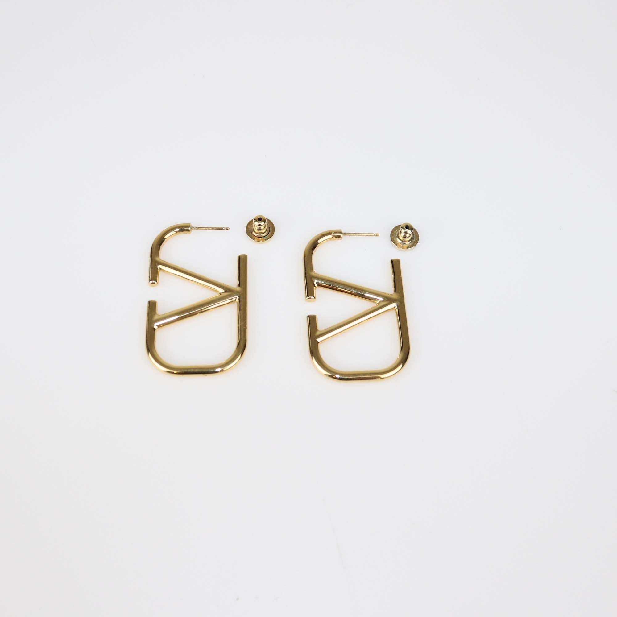 Valentino Vlogo Gold Tone Earrings