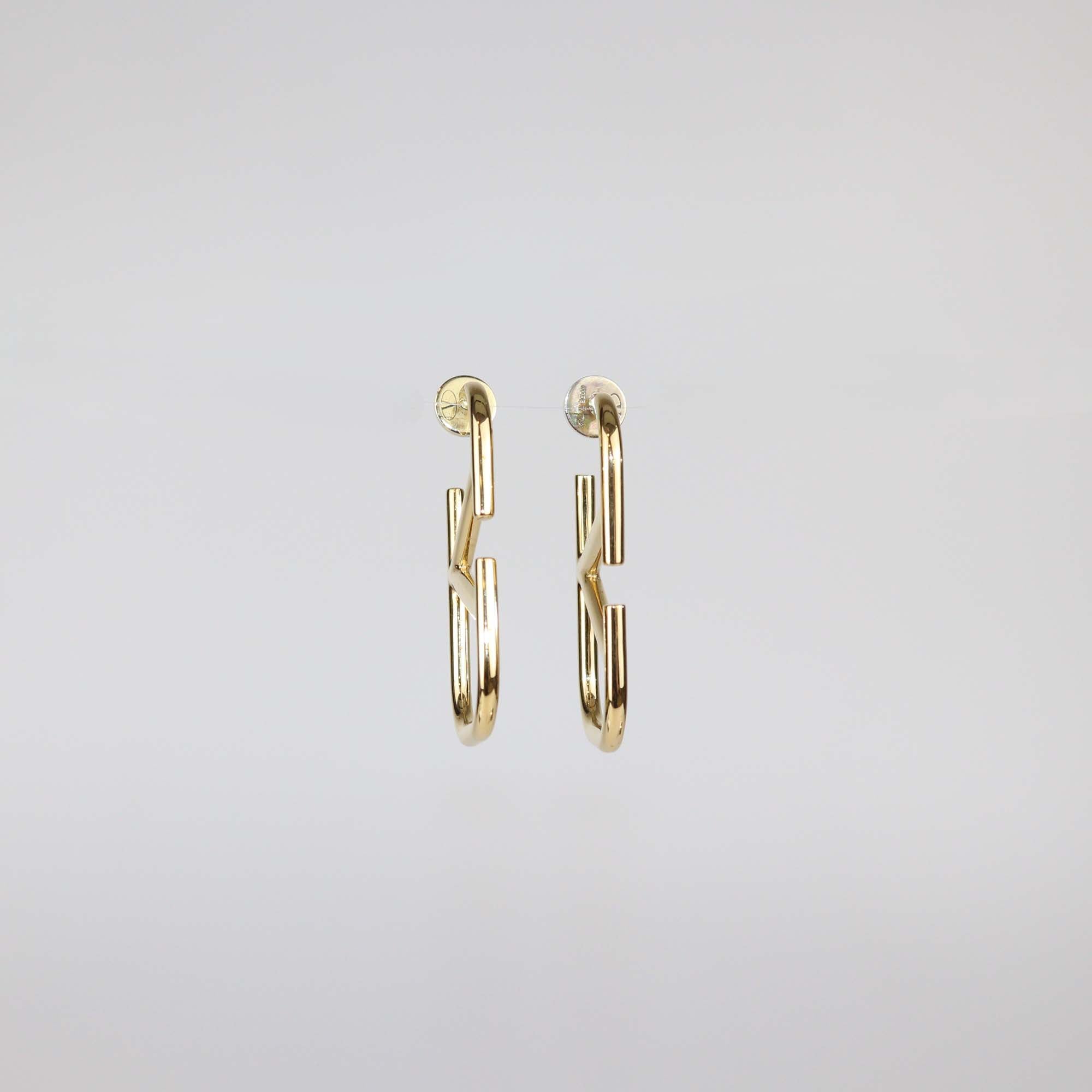 Valentino Vlogo Gold Tone Earrings