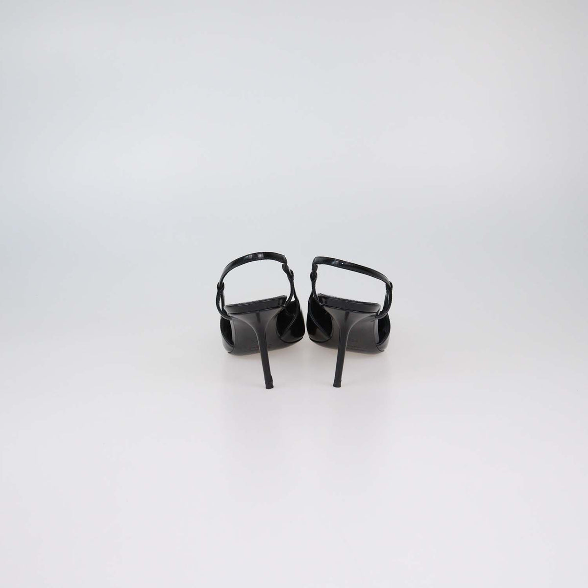 Saint Laurent Black Patent leather Jeanne Slingback Pumps