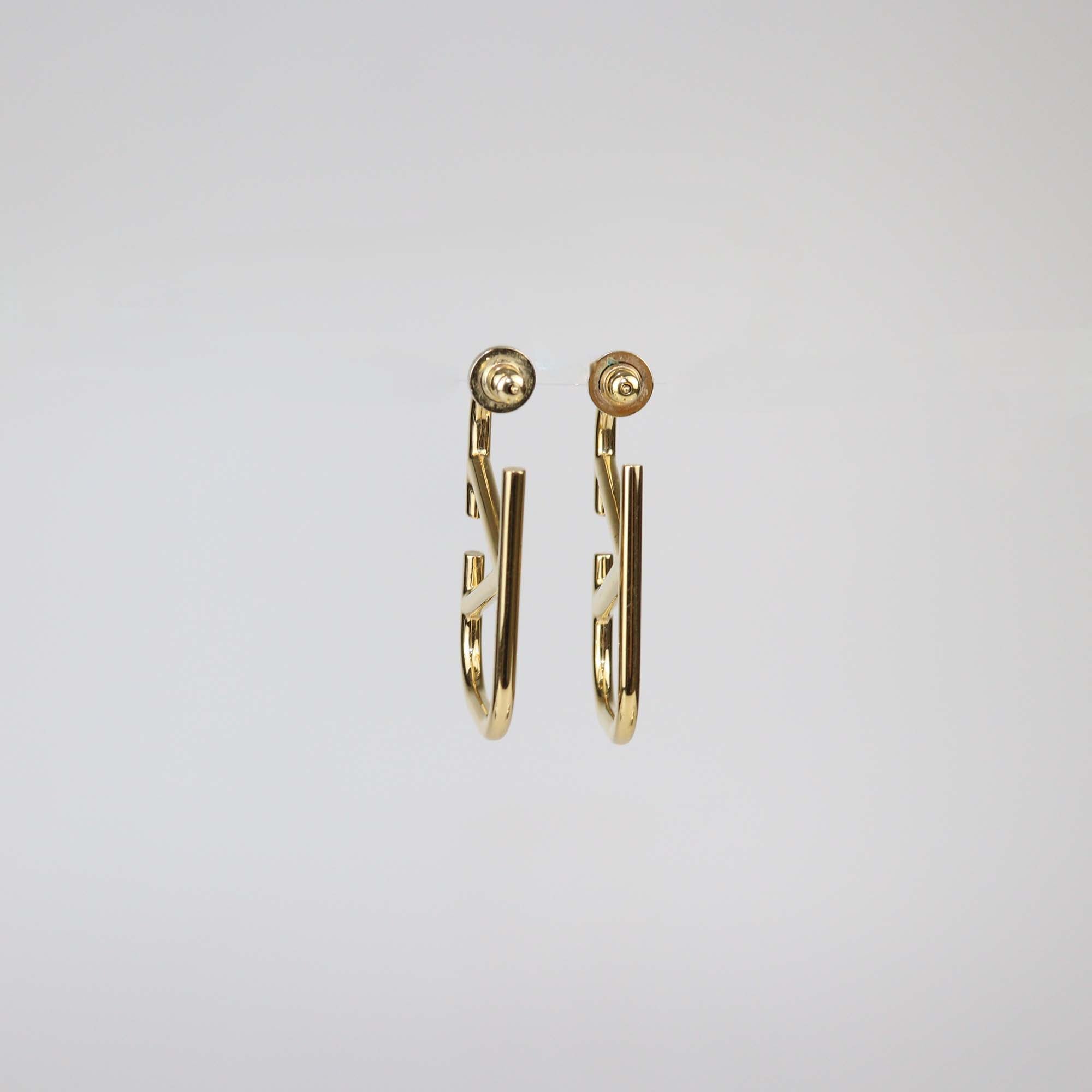 Valentino Vlogo Gold Tone Earrings