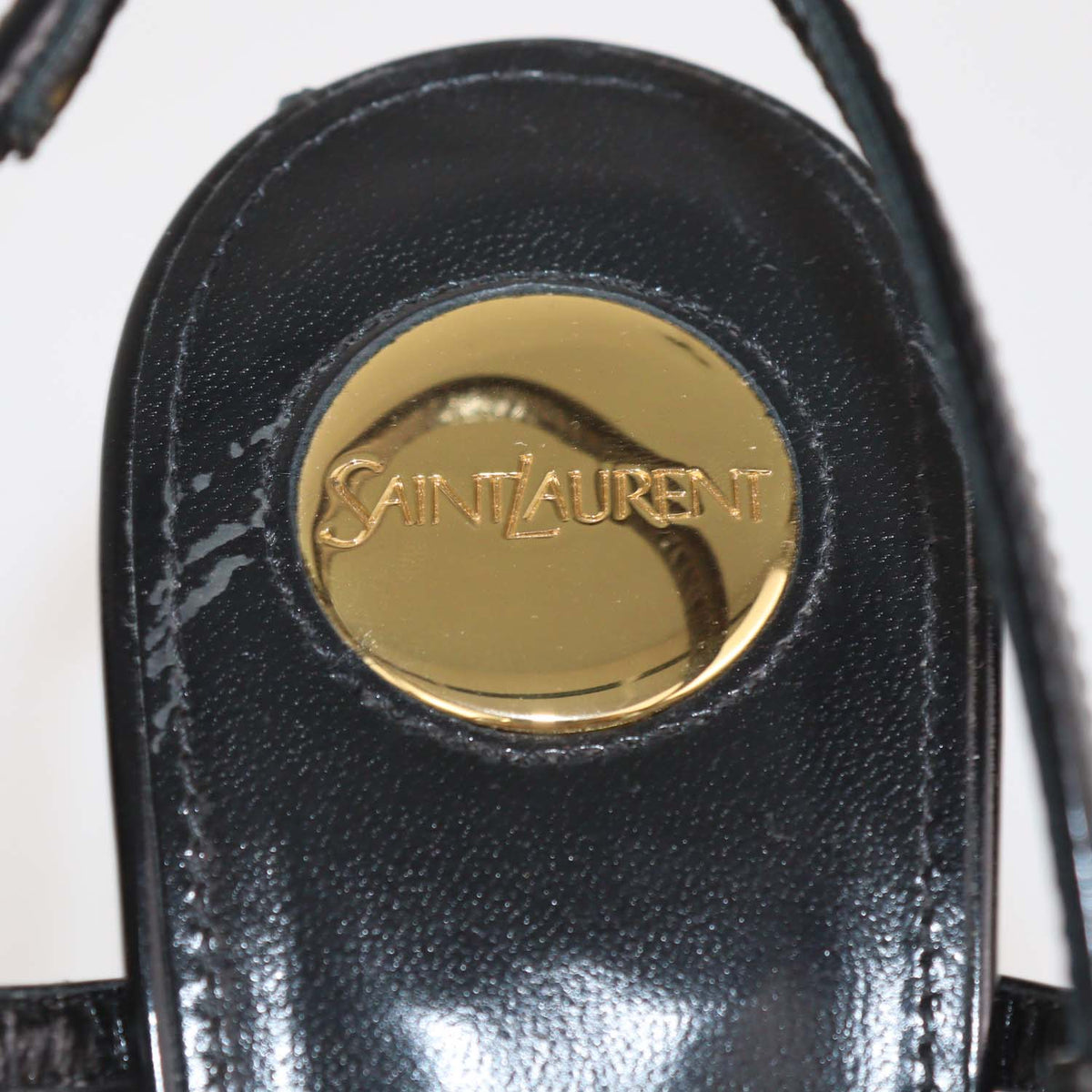 Saint Laurent Black Patent leather Jeanne Slingback Pumps