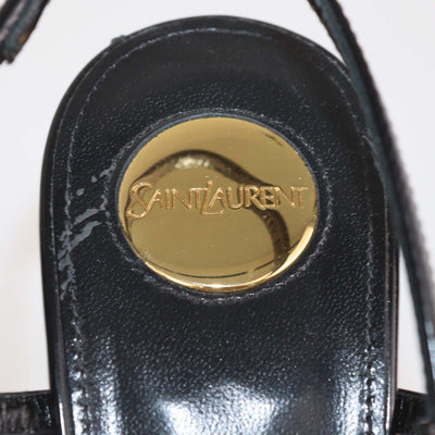 Saint Laurent Black Patent leather Jeanne Slingback Pumps