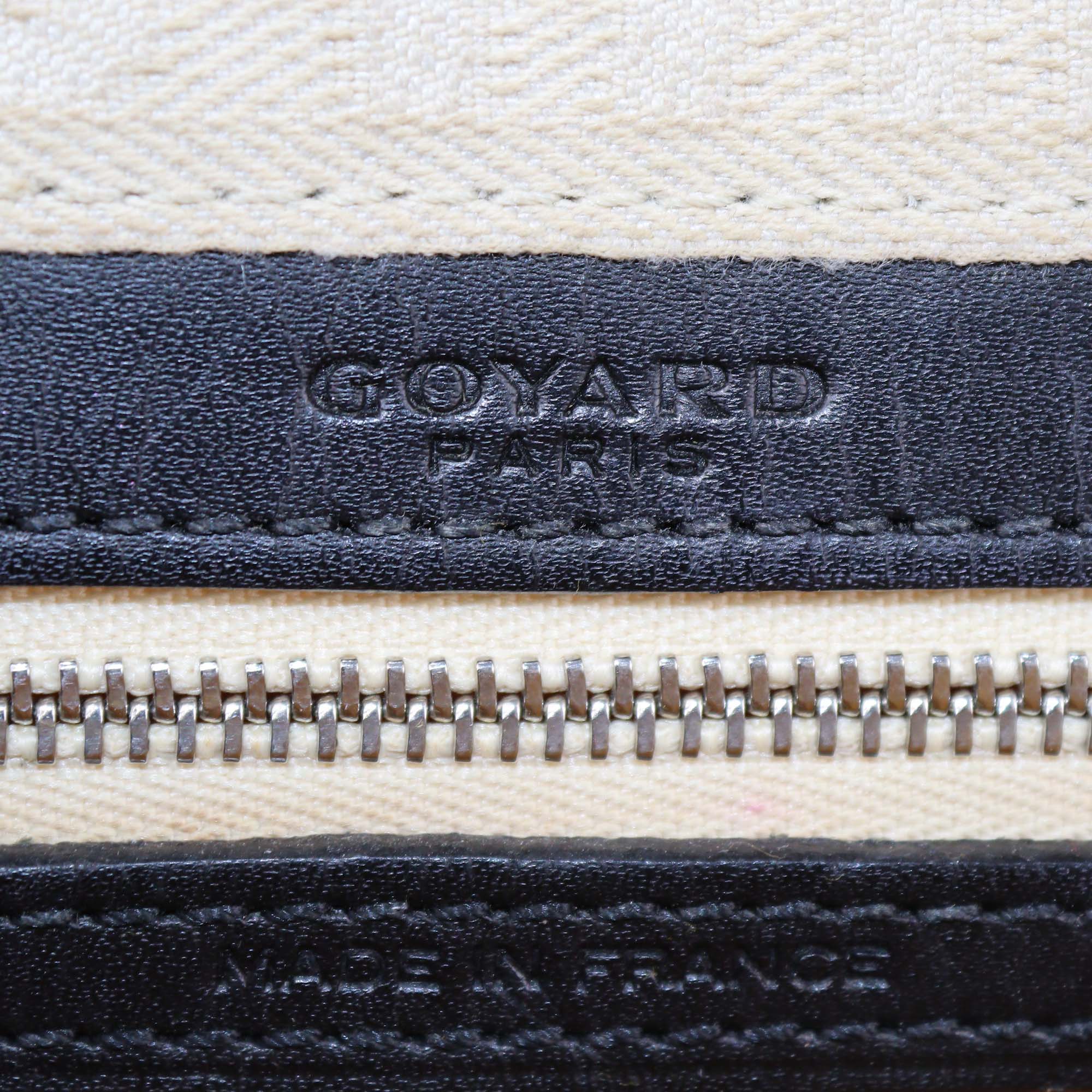 Goyard Black Goyardine Coated Canvas and Leather St. Jeanne MM Bag
