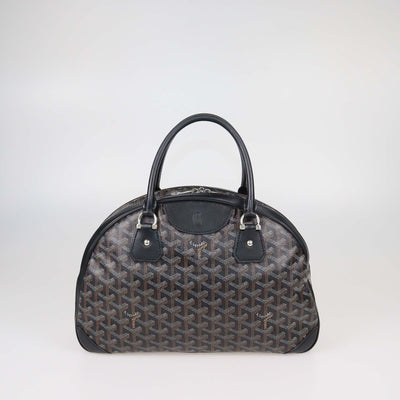 Goyard Black Goyardine Coated Canvas and Leather St. Jeanne MM Bag
