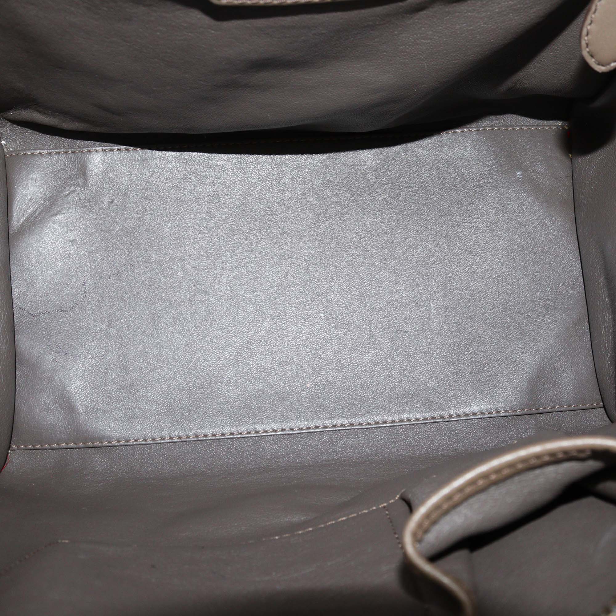 Celine Tricolor Calf Hair and Leather Mini Luggage Tote