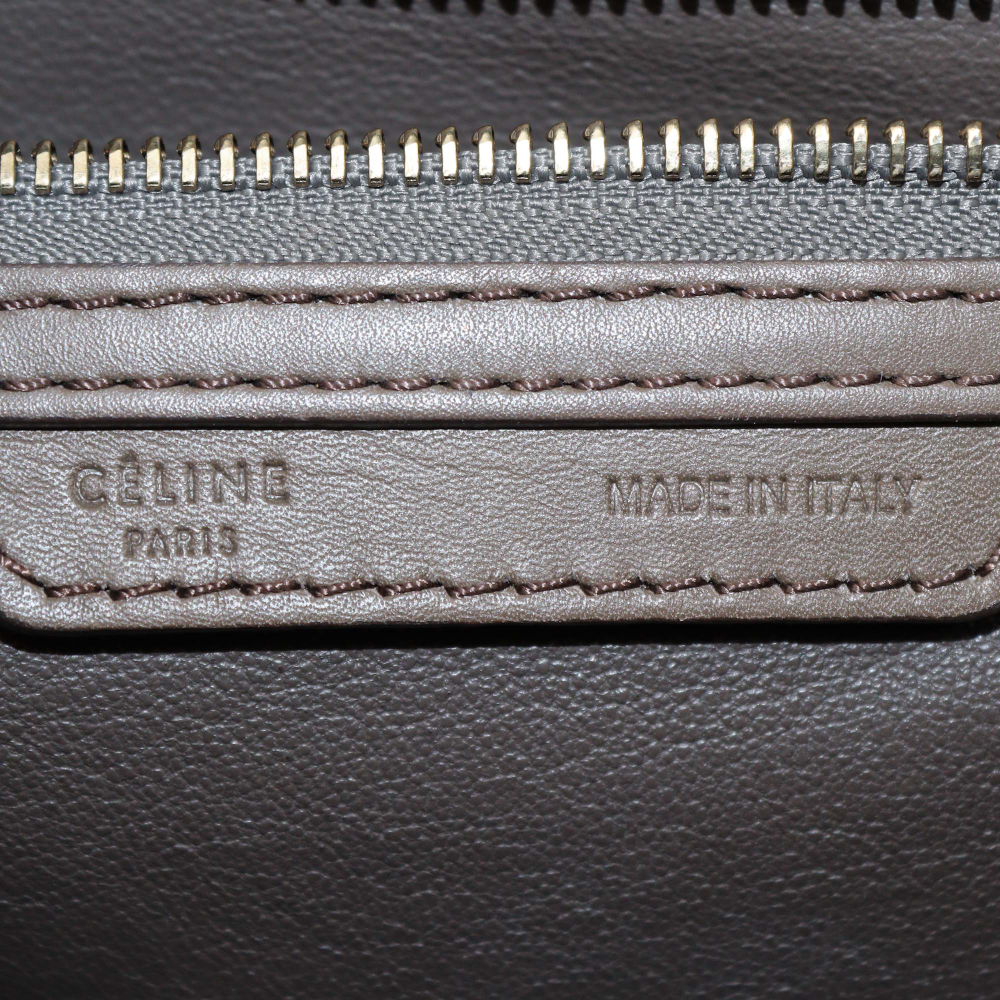 Celine Tricolor Calf Hair and Leather Mini Luggage Tote