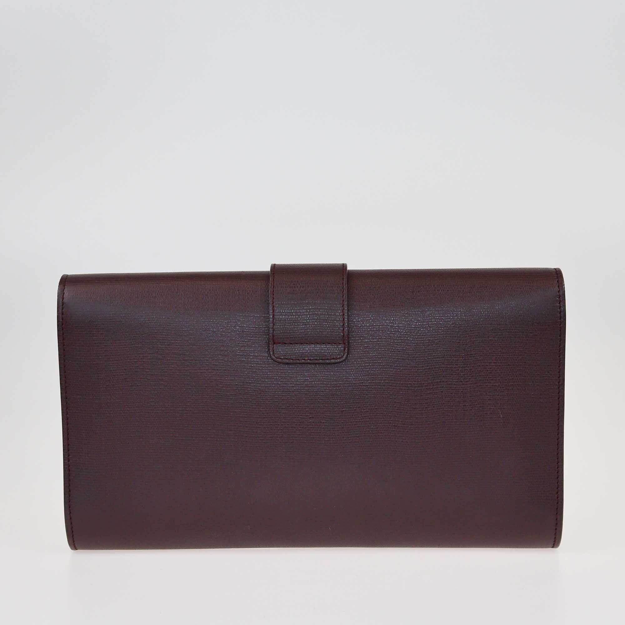 Yves Saint Laurent Burgundy Y Ligne Clutch Bags Yves Saint Laurent 