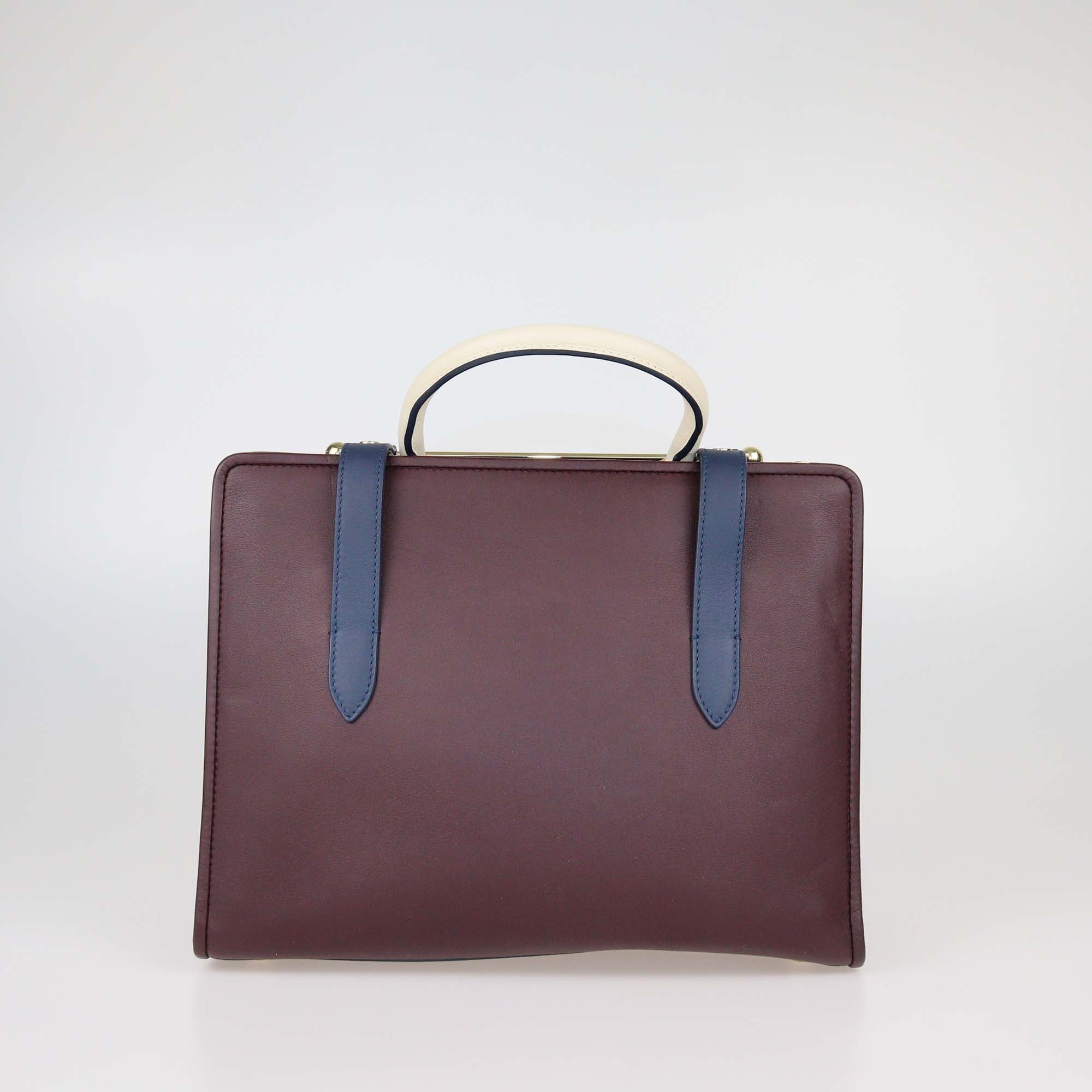 Strathberry Tricolor Leather Midi Tote