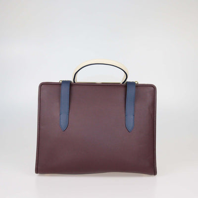 Strathberry Tricolor Leather Midi Tote