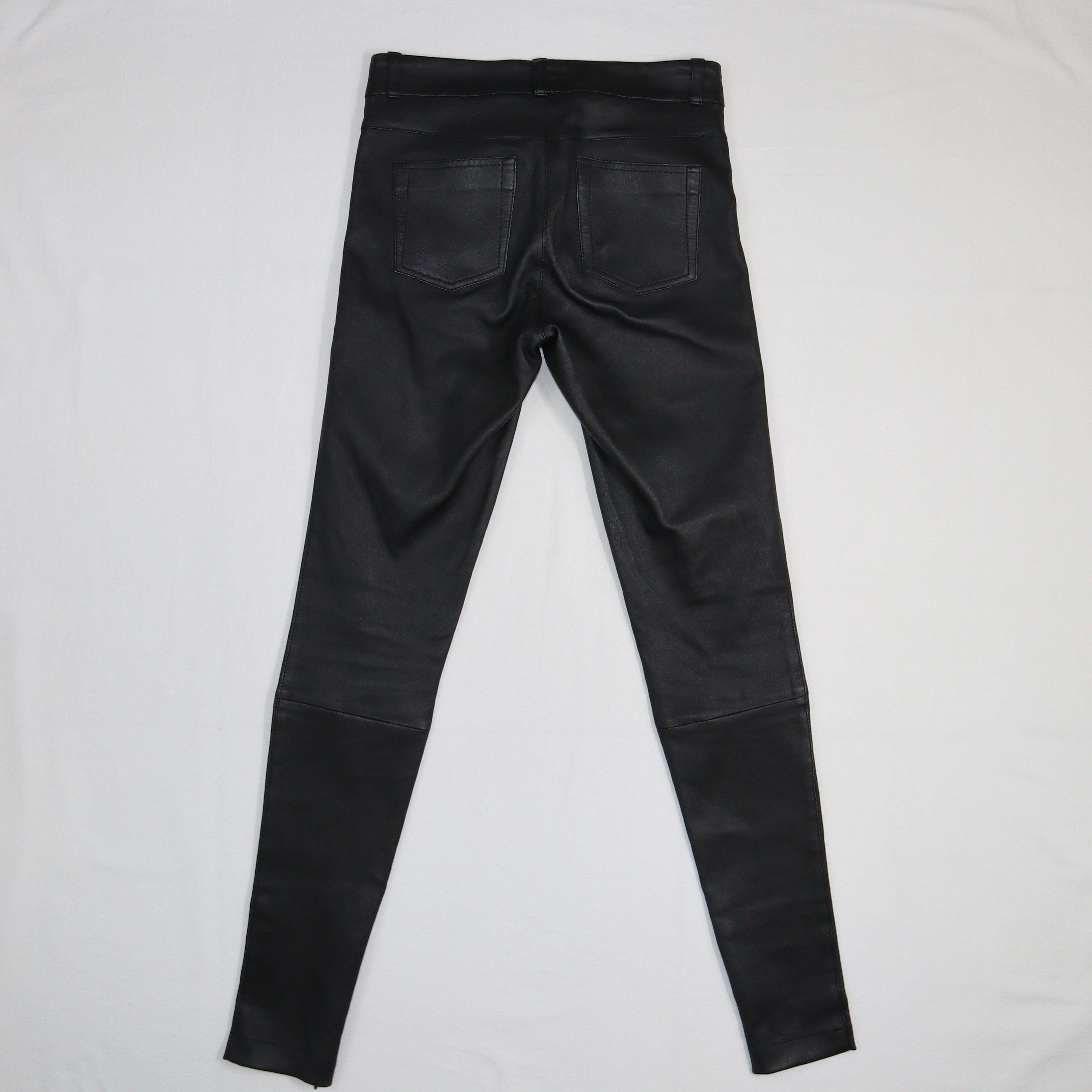Black Ankle Zip Skinny Pants Clothing Set 