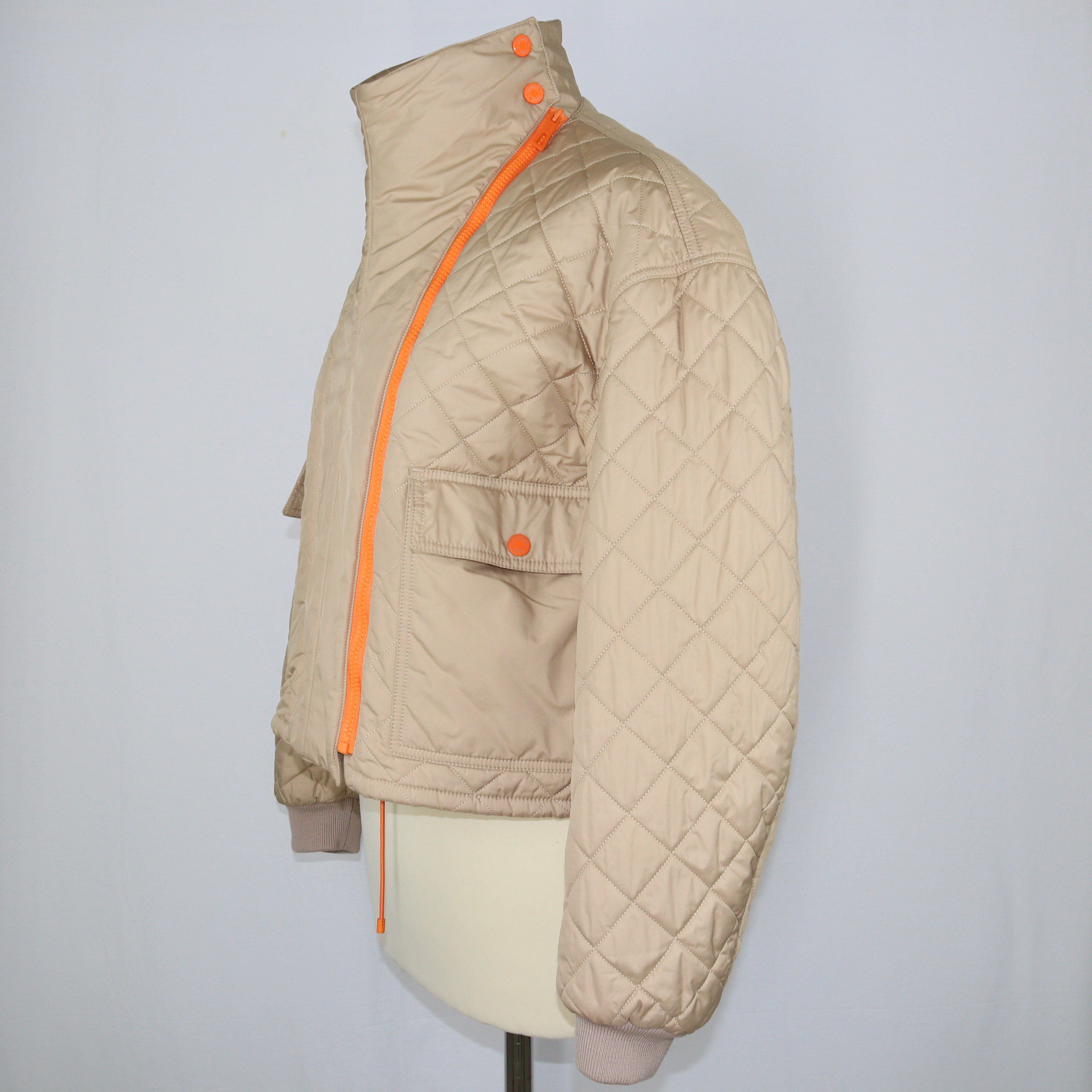 Beige/Orange Quilted Sport Jacket Clothing Hermes 