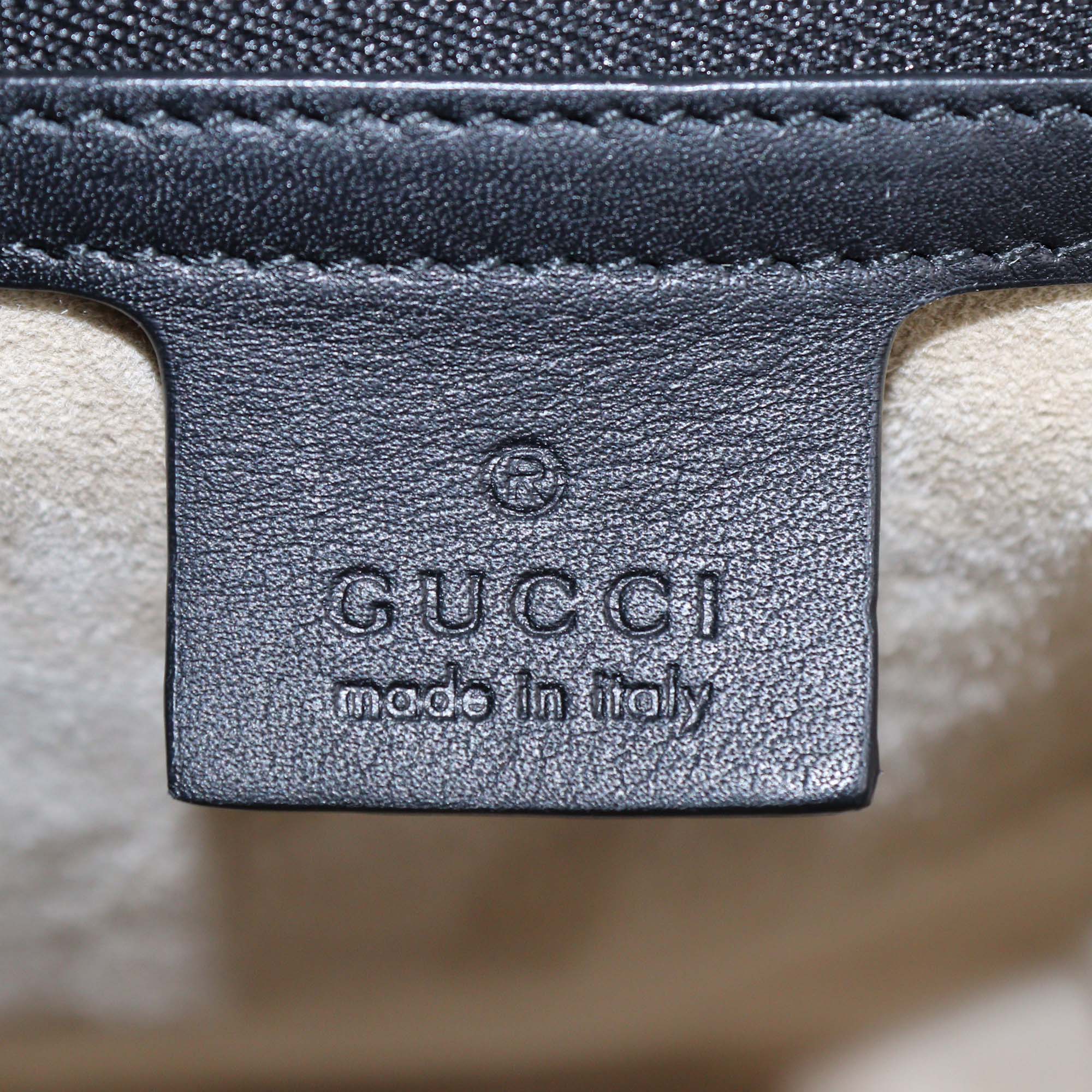 Gucci Black Python Medium Padlock Shoulder Bag