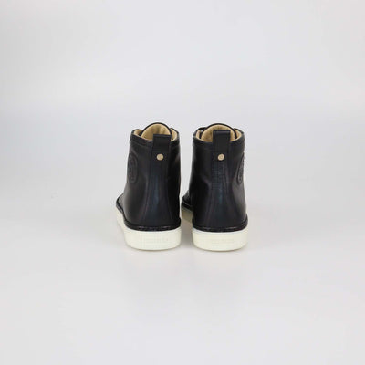 Hermes Black Leather Jimmy High Top Sneakers