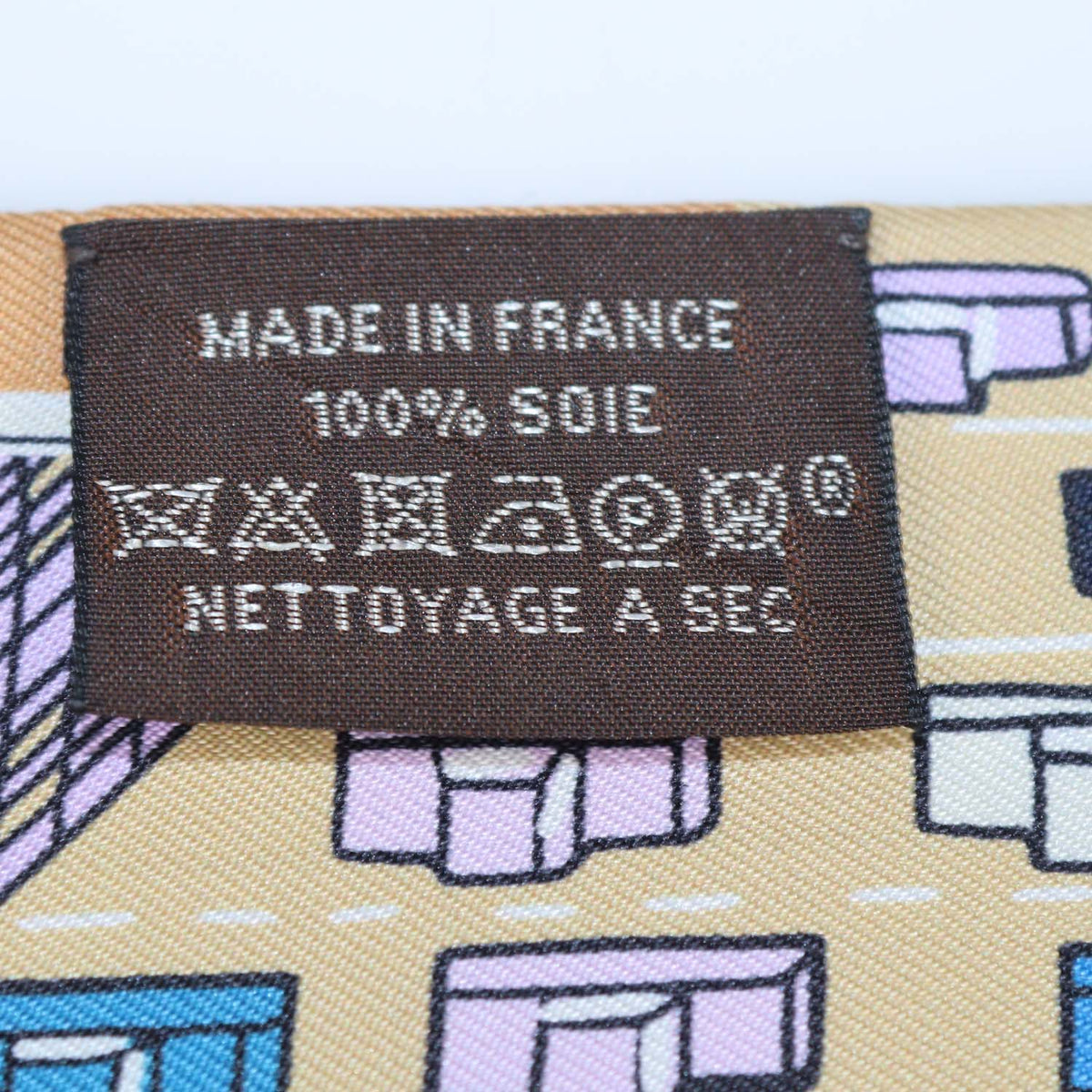 Hermes Multicolor Silk Pantin City Print Twilly