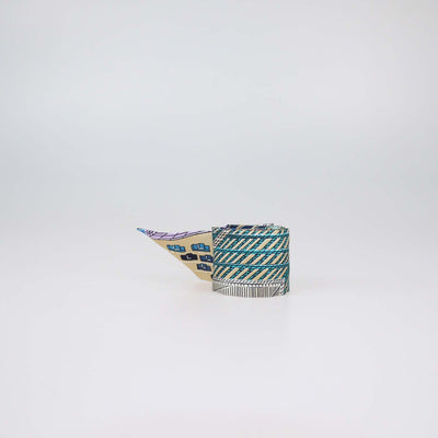 Hermes Multicolor Silk Pantin City Print Twilly