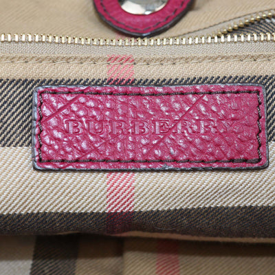 Burberry Red Leather Big Crush Drawstring Tote