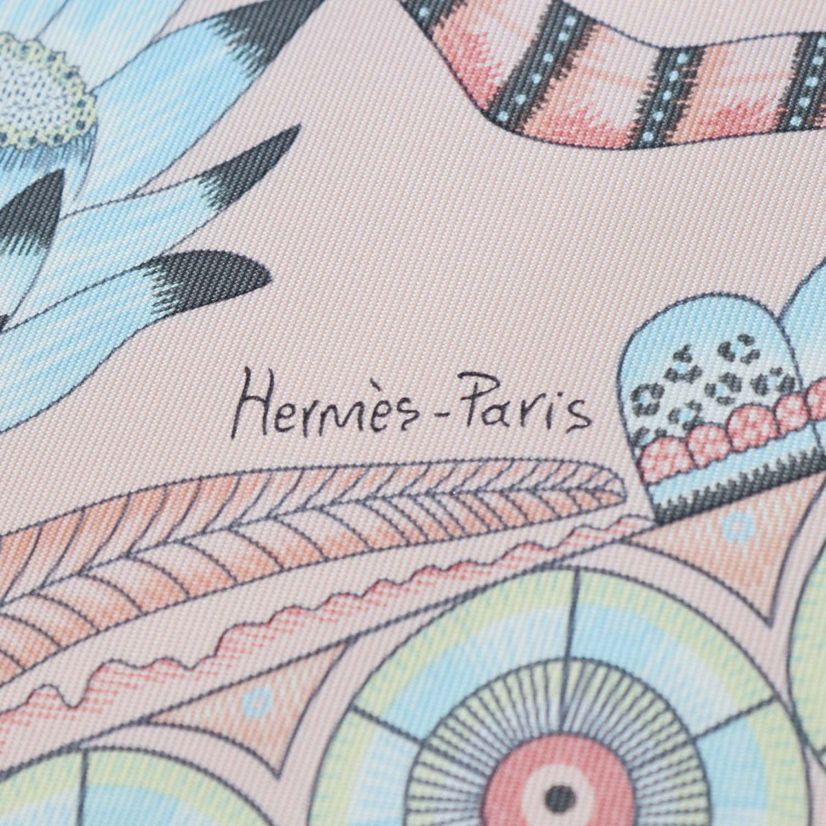 Hermes Multicolor Silk The Savana Dance Pocket Square Scarf