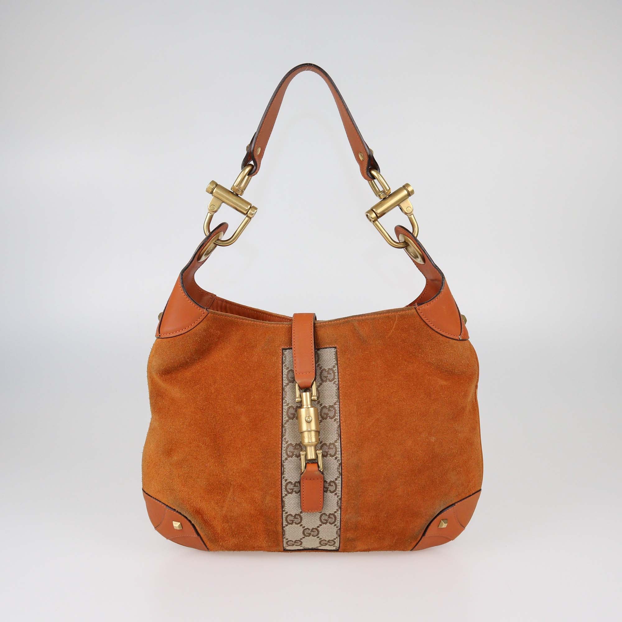 Gucci Brown Suede and Leather Jackie Hobo