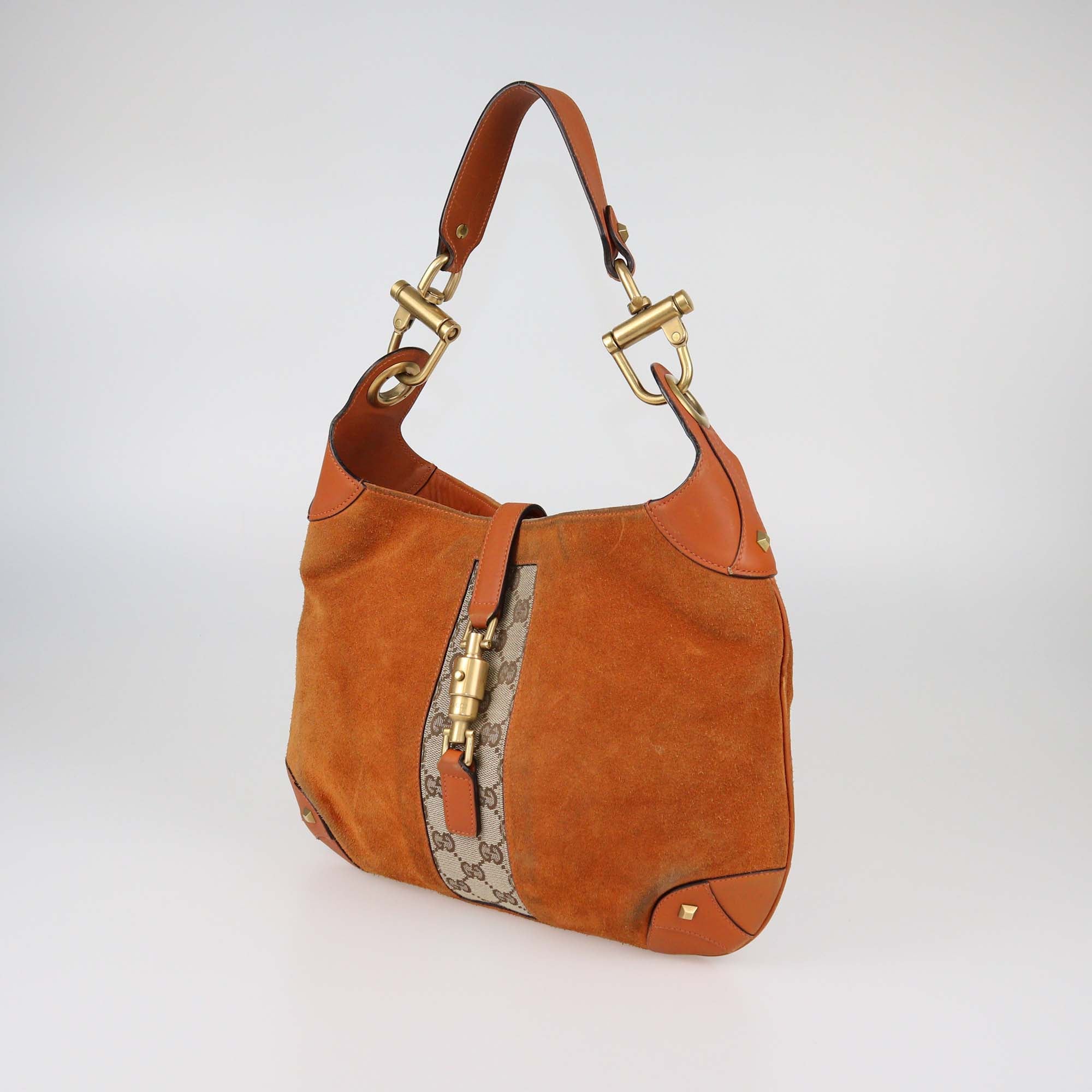 Gucci Brown Suede and Leather Jackie Hobo