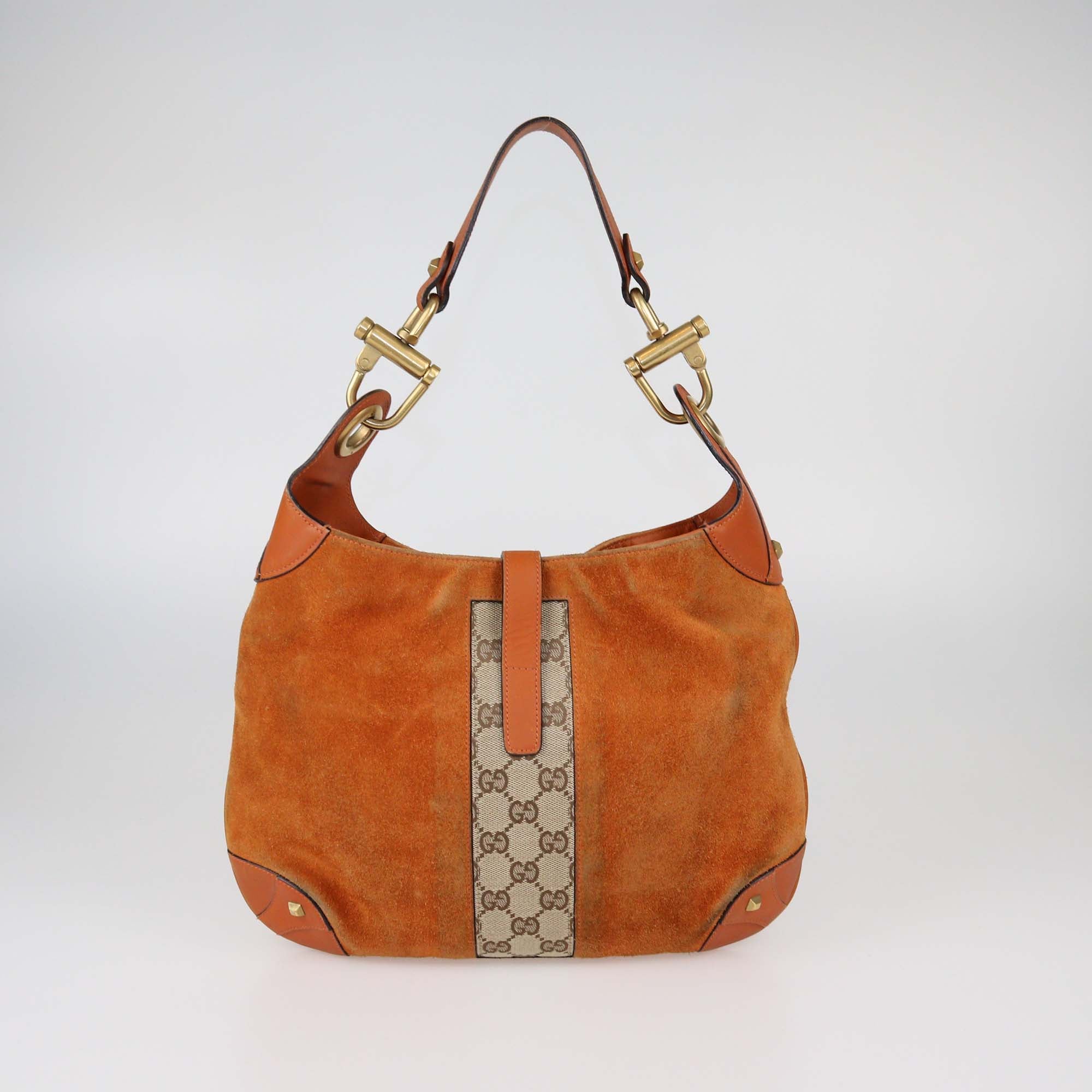 Gucci Brown Suede and Leather Jackie Hobo