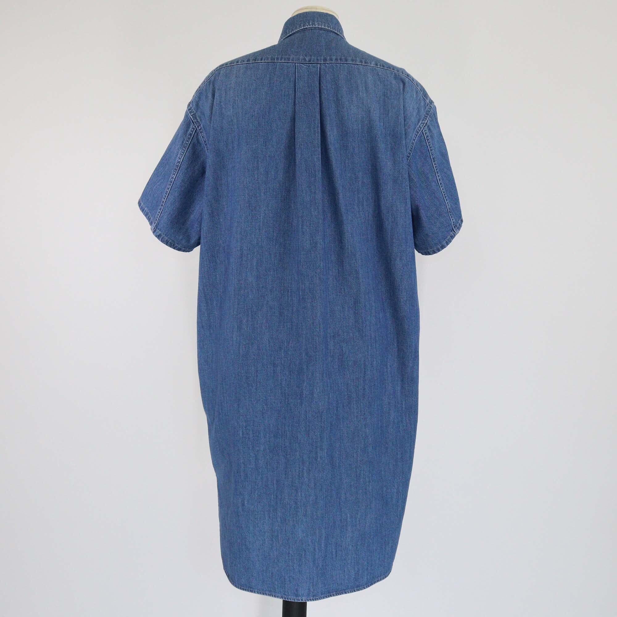 Miu Miu Sapphire Blue Denim Chambray Dress Womens Miu Miu 