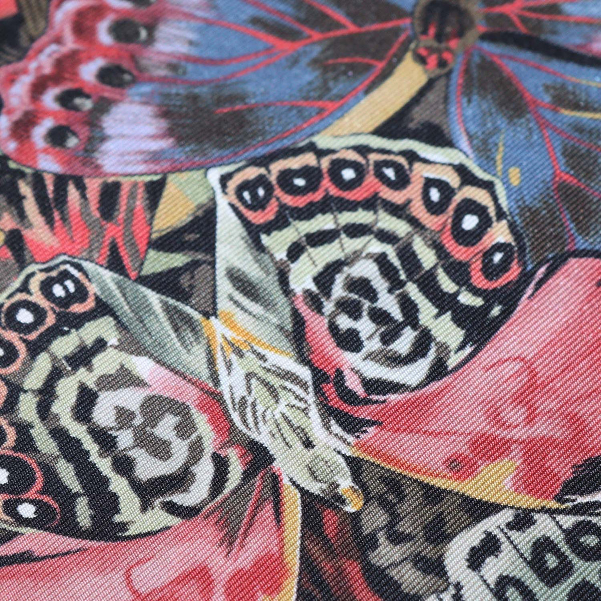 Valentino Multicolor Silk Butterfly Print Scarf