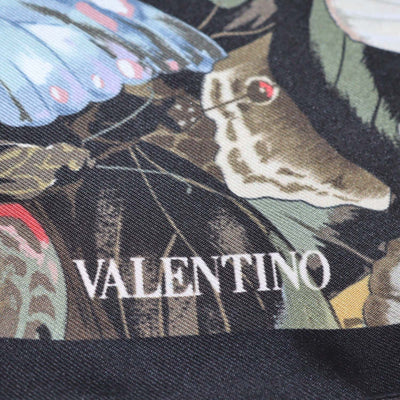 Valentino Multicolor Silk Butterfly Print Scarf