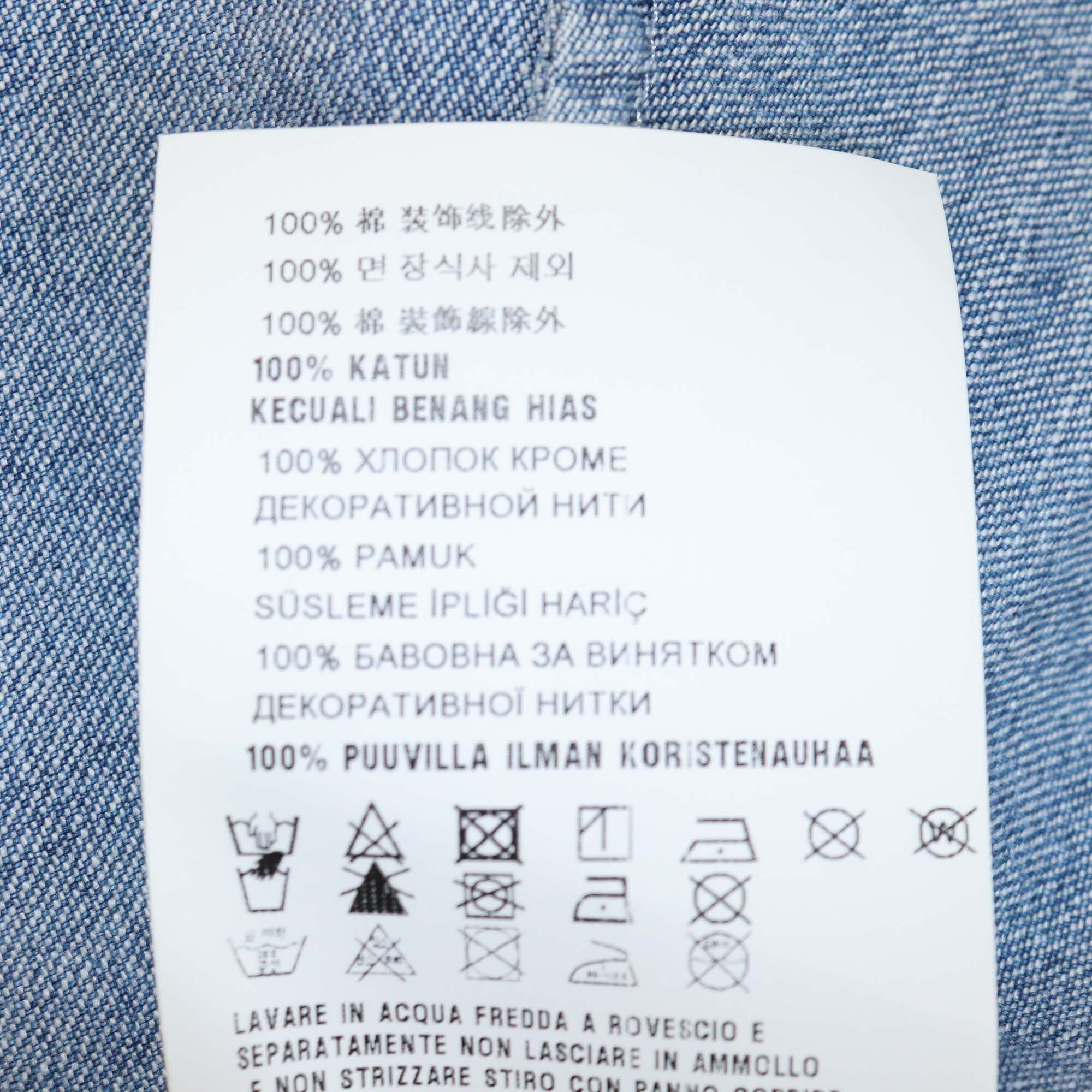 Miu Miu Sapphire Blue Denim Chambray Dress Womens Miu Miu 