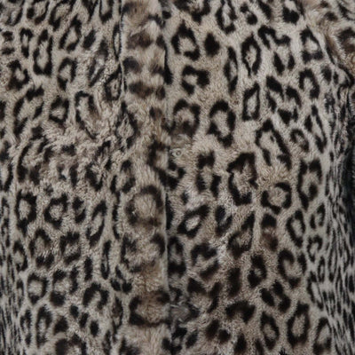 Christian Dior Kids Beige Leopard Print Faux Fur Coat