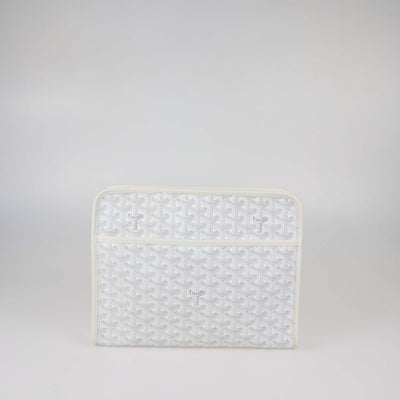 Goyard White Goyardine Coated Canvas Jouvence GM Toiletry Bag